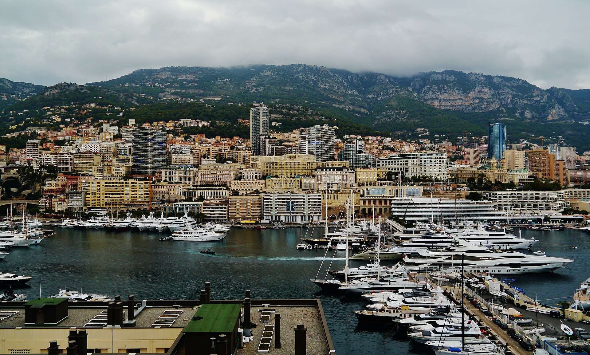 Port Hercule and Monte Carlo from the Rocher, Monaco